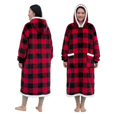 Tie-Dye Hooded Wearable Blanket, Sherpa, Flannel - 10