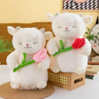 8 inç pençe makinesi peluş oyuncak, sevimli koyun tasarımı