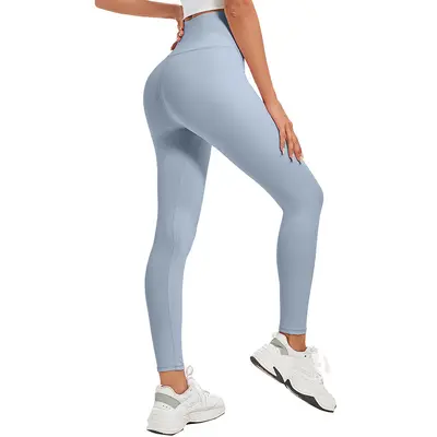 Dikişsiz Yüksek Bel Naylon Lycra Dokuz Ddörtte Bir Boy Yoga Taytı - 8