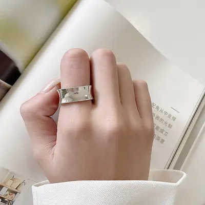 925er Silberring Damen, offen verstellbar, Designer-Stil - 9