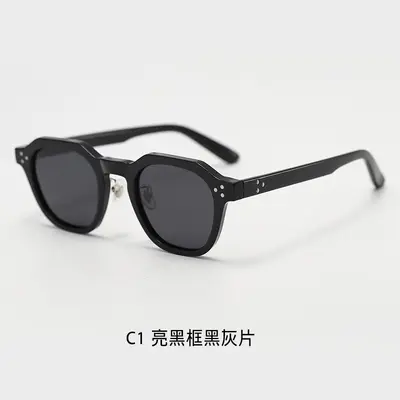 Retro TR90 Polygon Polarized Punk Sunglasses for Men and Women - 6