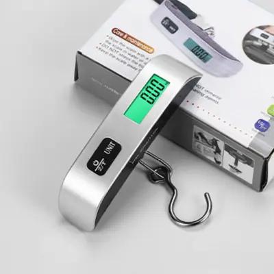 Cross-border portable 50kg digital hand scale with luminous luggage scale box scale hand-held fishing scale electronic scale