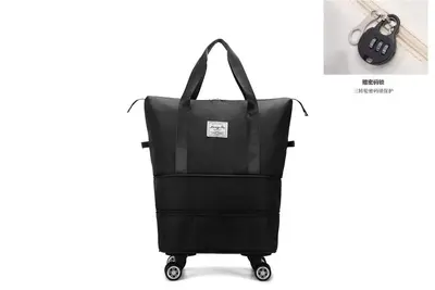 Extra large capacity travel bag, security lock universal wheeled maternity bag, short distance business trip airplane bag storage bag - 8