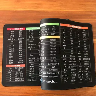 鼠标垫定制跨境电商密锁边彩色大号加厚卡通快捷键桌垫游戏鼠标垫 - 4