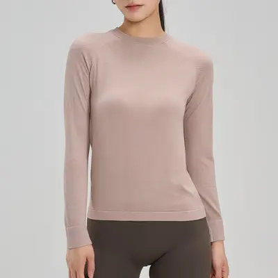 Women's Loose Yoga Top Long Sleeve for Pilates and Running - 9