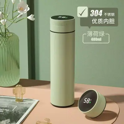 ✅不锈钢保温杯304智能测温温度显示杯 商务广告礼品杯子刻字印LO - 7