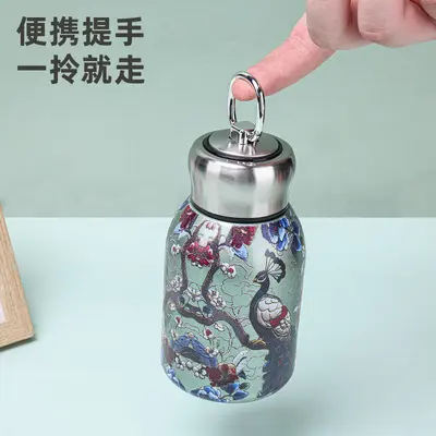 316 Stainless Steel Mini Thermos Cup with Lift Handle for Students - 4