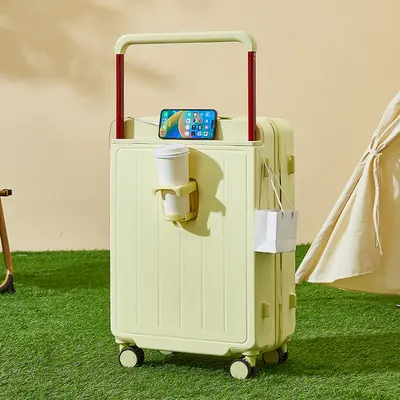 Neues breites Trolley-Koffer-Damenmodell Handgepäck-Koffer großes Fassungsvermögen Reisekoffer Farbkontrast-Trolley-Koffer hoher ästhetischer Wert Zahlenschloss-Koffer - 11