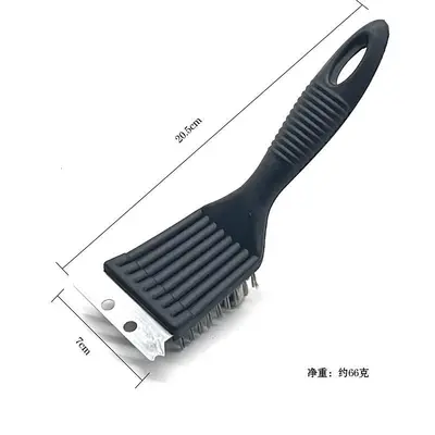 Stainless steel barbecue brush with copper wire bristles for grill cleaning - 7