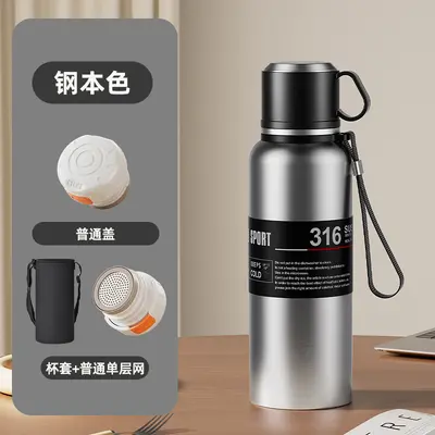 Haodi Paslanmaz Çelik Termos Matara, 500 ml Büyük Kapasiteli Spor Şişesi - 12