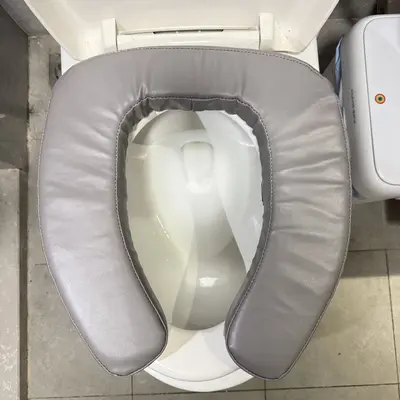 Waterproof Velcro Toilet Seat Cover, Soft Raised Thickened Cushion