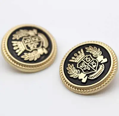 Metal Crown Buttons, JK British College Style for Suit and Jacket - 8