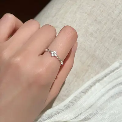 Minimalist Silver Ring Niche Design Index Finger - 11