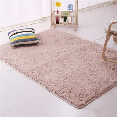 Modern Wool Rug for Living Room, Rectangular Silk Look Carpet - 10