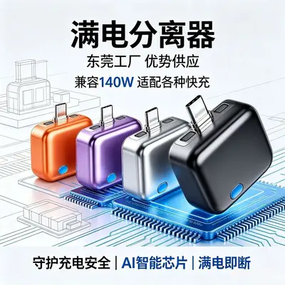 Intelligente Schnelllade-Trennvorrichtung mit automatischer Abschaltung bei vollständiger Aufladung, zum Ausziehen, grenzüberschreitender Bestseller, Fast-Charging, kompatibel mit Apple und Android, sofort verfügbar