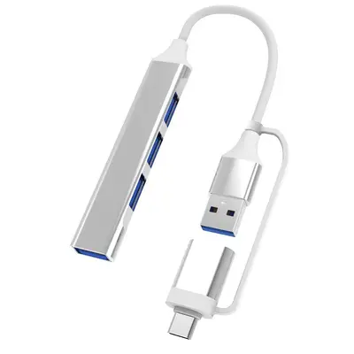 2-in-1 Docking Station USB 3.0 Hub Computer Laptop Splitter USB Interface Extender Type-C Docking Station - 9