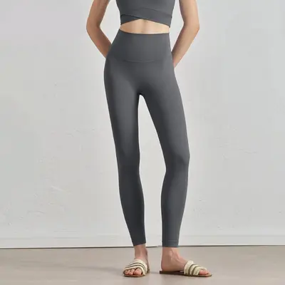 Yoga taytı kadın yüksek bel çıplak hissi pilates fitness pantolon
