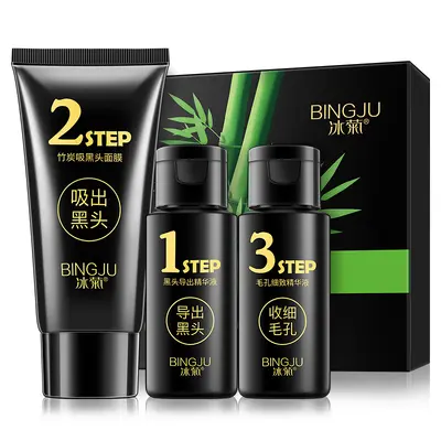 Bambu Kömürlü Siyah Nokta Temizleme Seti Üçlü Burun Bandı - 1