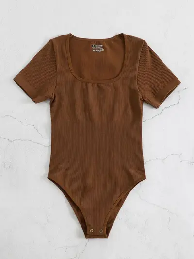 Yoga-Bodysuit, Kurzarm, taillenformend, po-liftend - 5