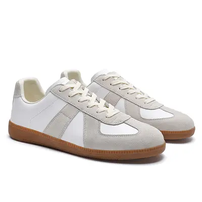 Herren Retro-Lederschuhe, echtes Leder, niedriger Schaft - 8