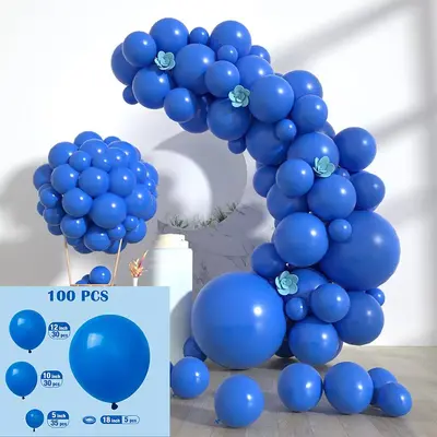 Matte Metallic Latex Balloon Chain Set for Birthday and Wedding Decoration - 11