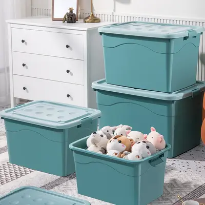 Plastic storage box, transparent extra-large Japanese style