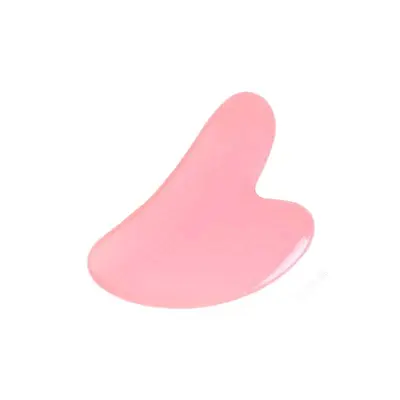 Heart-Shaped Rose Quartz Double-Head Facial Roller Massager