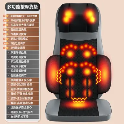 Heated Kneading Massage Cushion, Multifunctional Neck, Lumbar and Back Massager - 8