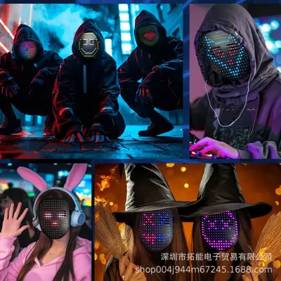 LED Gesture-Sensing Face-Changing Halloween Mask - 3