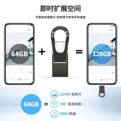TYPE-C ve USB çift arayüzlü telefon bellek, 1TB/2TB