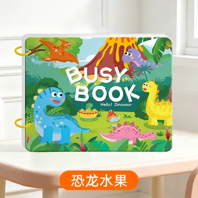 Quiet book with DIY stickers for early learning and logic development - 9