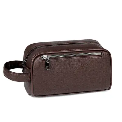 Men's Business Clutch Bag, Soft Leather, Large Capacity with Phone and Wallet Compartments - 8