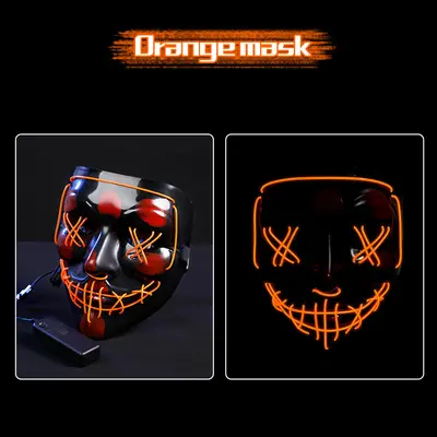 Glowing Children's Hero, Rabbit and Pumpkin Role-Play Masks for Halloween - 12