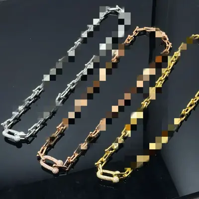 Unisex U Şekilli Bambu Eklem Kolye, Kristal Taşlı, Halka Tasarım