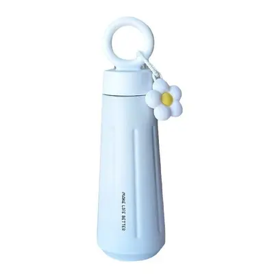 316 Paslanmaz Çelik Çiçek Desenli Termos Bardak Taşıma Kulplu 500ml - 6