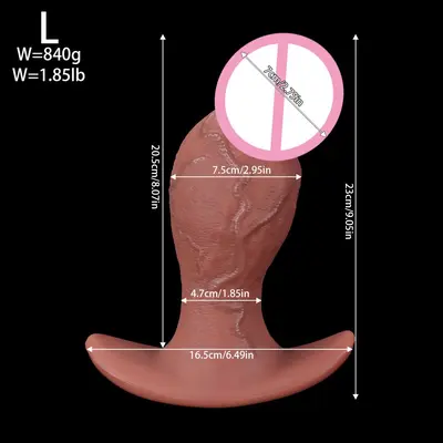 Mushroom-Head Oversized Silicone Realistic Dildo Adult Sex Toy - 9