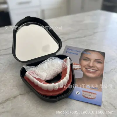Fake Tooth Cover Veneer Set, Realistic Full Coverage, 10g Dental Glue - 9