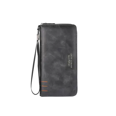 Long Men's Wallet with Zipper Coin Pocket and Phone Bag - 7