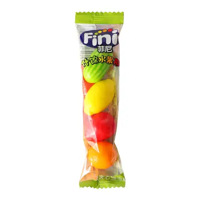 Spanish Imported Rainbow Sour Gummy Candy, Watermelon-Shaped Bubble Gum - 8