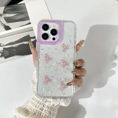 Phone case for ZTE BLADE A35, sweet style, glitter finish