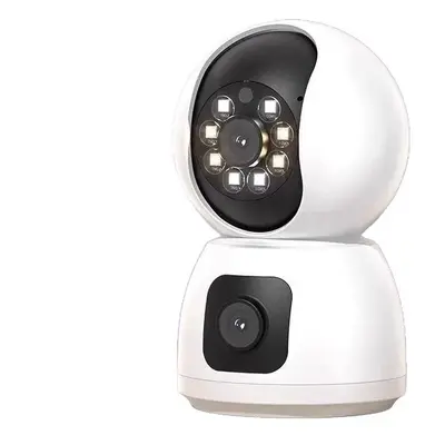 Çift ekranlı gece görüşlü kablosuz kamera, 360 derece, HD, ev içi monitör