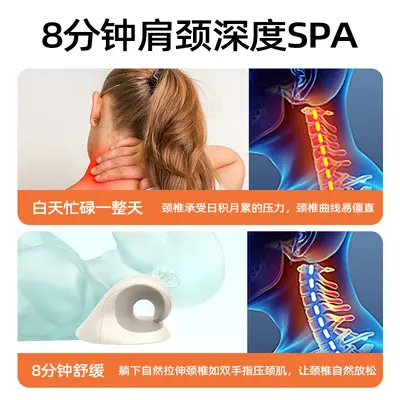 Nackenmassagekissen mit Druckpunkt-Therapie und Nackenstütze