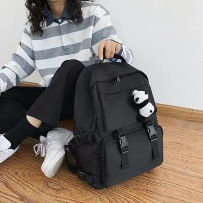 Large-Capacity High School Backpack in Workwear Style - 2