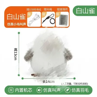 抖抖小鸟猫咪玩具仿真叫叫鸟互动发声玩具自嗨解闷逗猫棒宠物用品 - 7