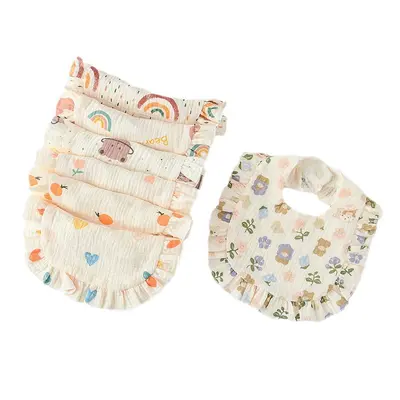 Reine Baumwolle Baby-Lätzchen mit Rüschen, Klasse A Mull, saugfähig - 5