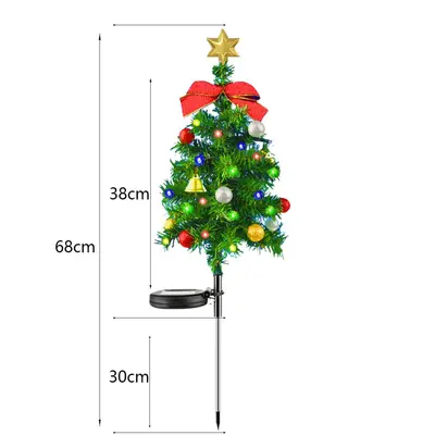 IP65 Waterproof Solar LED Garden Light Outdoor Christmas Tree Decorative