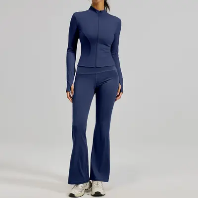 Women's Yoga Set, Nude-Feel and Slimming Fit - 11