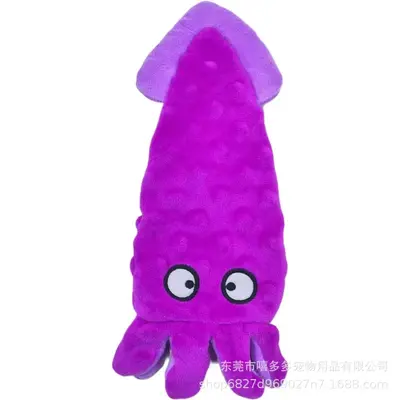 Octopus Plush Dog Toy with Squeaker, Chew-Resistant - 9