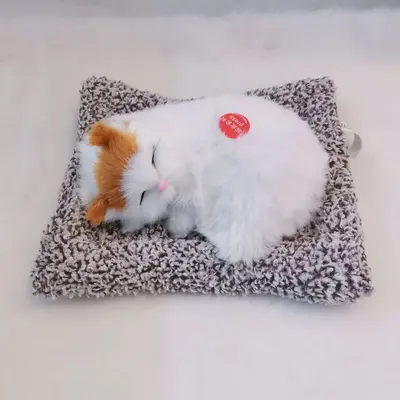Miyavlayan peluş kedi, araba süsü, bambu kömürlü - 7