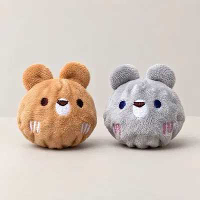 Squeaky Dog Toy Ball and Cat Plush Toy, Durable and Interactive - 9